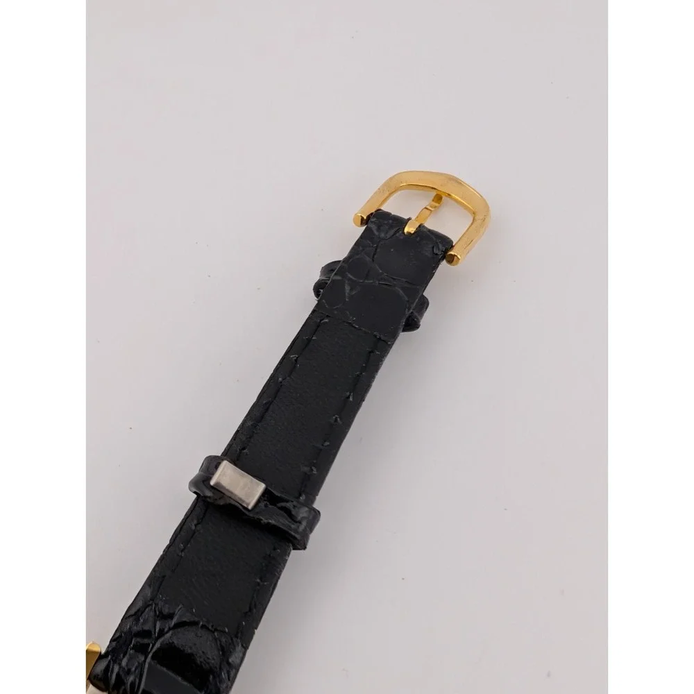 Vintage Encino Diamond Quartz Watch Women 23mm Case‎ Leather Band- New Battery